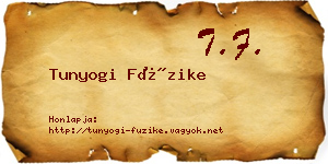 Tunyogi Füzike névjegykártya